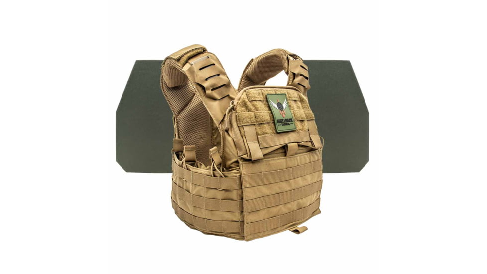Shellback Tactical Banshee Elite 2.0 Level IV Body Armor Kit with Model L410 Plates, Coyote, One Size, SBT-BANELT-L410-CT