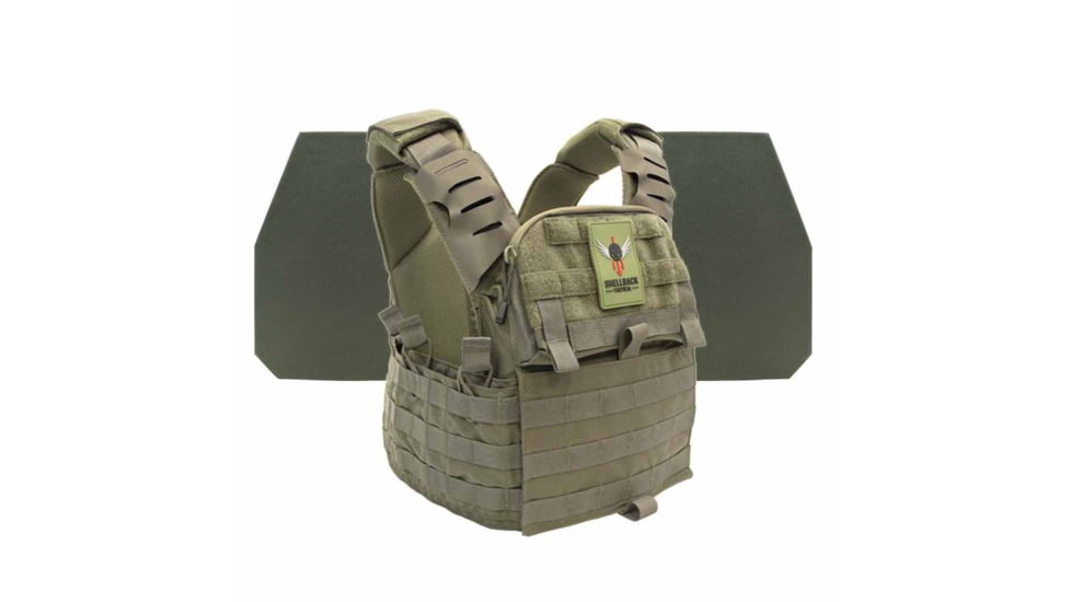 Shellback Tactical Banshee Elite 2.0 Level IV Body Armor Kit with Model L410 Plates, Ranger Green, One Size, SBT-BANELT-L410-RG