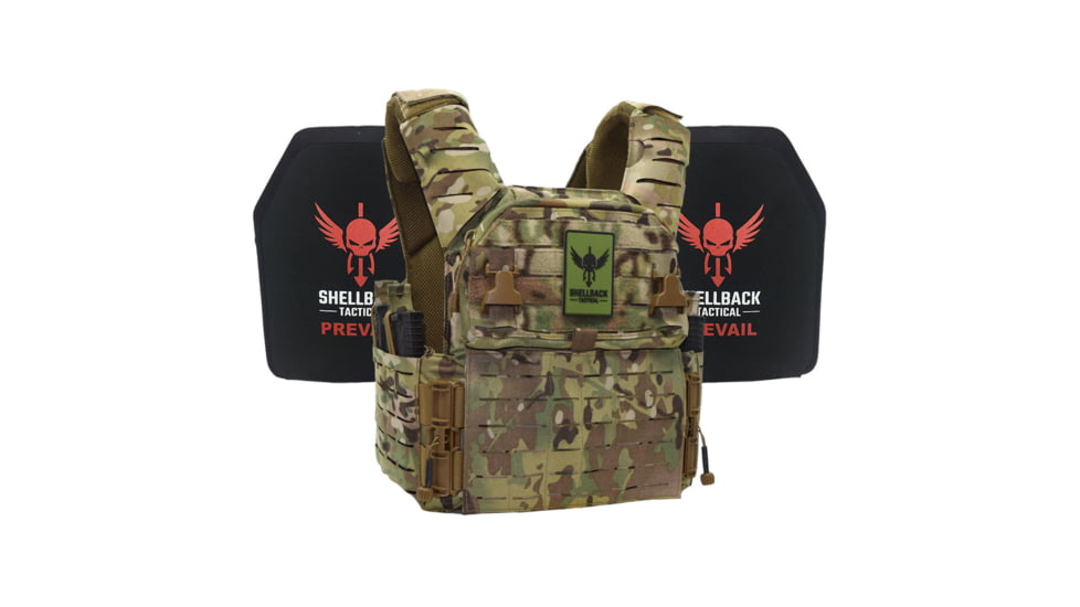 Shellback Tactical Banshee Elite 3.0 Lightweight Level III Armor System, SAPI Cut, Single Curved, 10x12in, Multicam, 2XL/3XL, SBT-BANELT3-LON-III-P-MC-2X3X