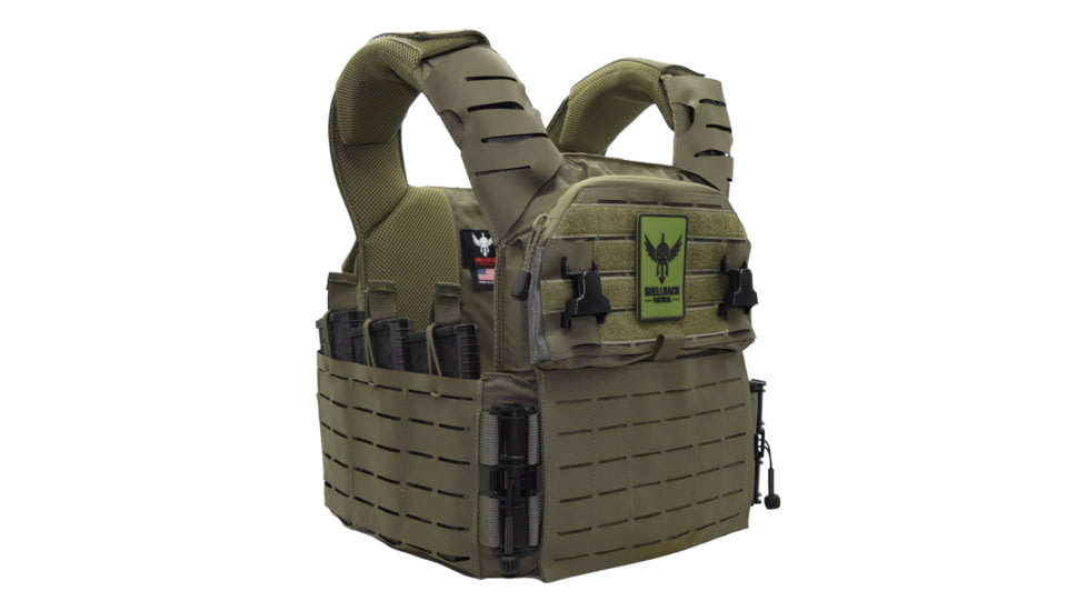 Shellback Tactical Banshee Elite 3.0 Lightweight Level III Armor System, SAPI Cut, Single Curved, 10x12in, Ranger Green, 2XL/3XL, SBT-BANELT3-LON-III-P-BK-2X3X