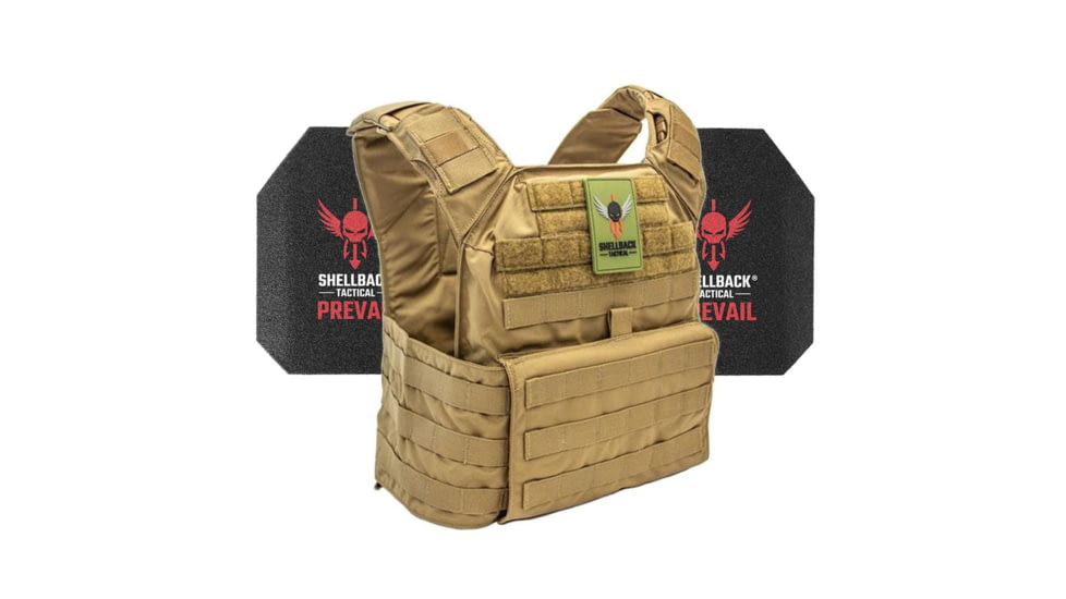 Shellback Tactical Banshee Rifle Level III Steel Plates Armor Kit, Coyote, One Size, SBT-BANRIF-AR1000-CT