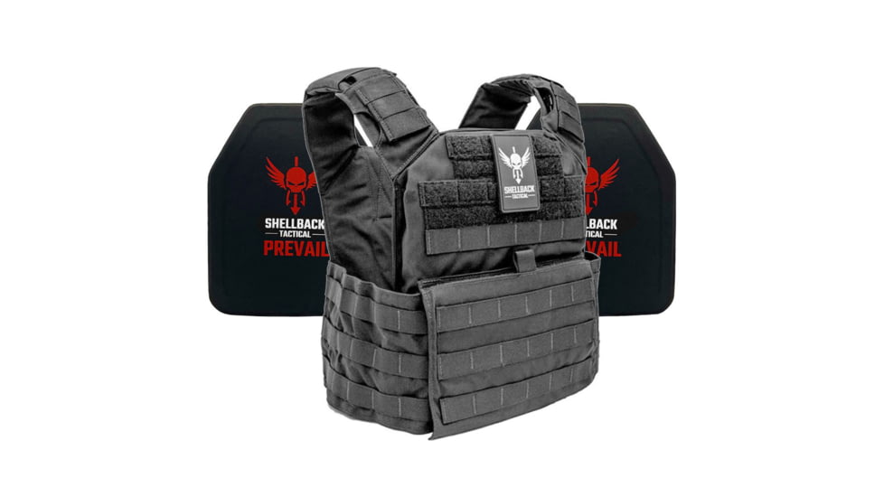 Shellback Tactical Banshee Rifle Lightweight Level IV Ceramic Plates Armor Kit, Black, One Size, SBT-BANRIF-4SICMH-BK