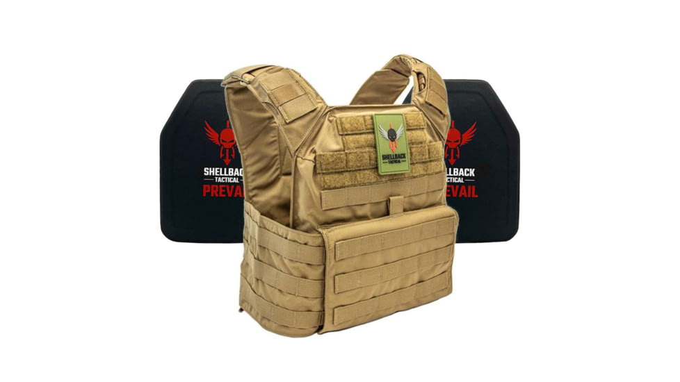Shellback Tactical Banshee Rifle Lightweight Level IV Ceramic Plates Armor Kit, Coyote, One Size, SBT-BANRIF-4SICMH-CT