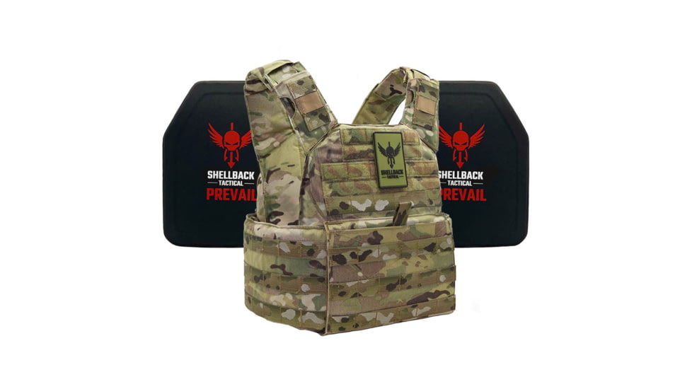 Shellback Tactical Banshee Rifle Lightweight Level IV Ceramic Plates Armor Kit, Multicam, One Size, SBT-BANRIF-4SICMH-MC