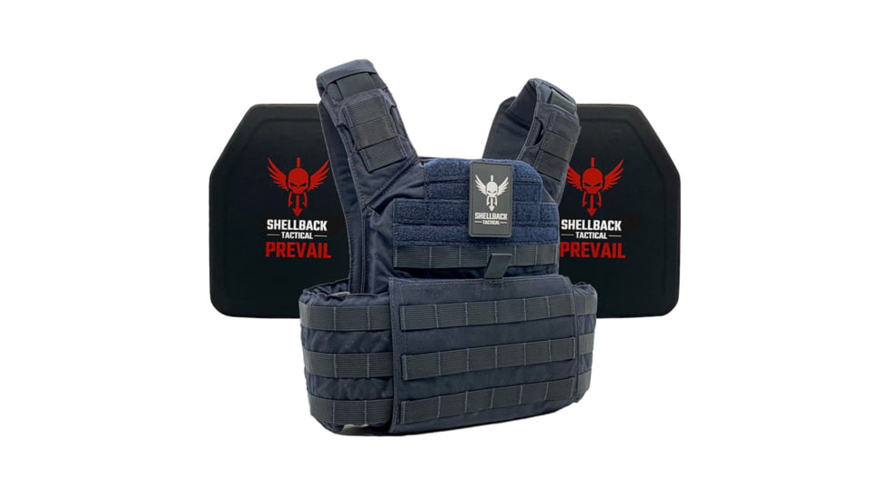 Shellback Tactical Banshee Rifle Lightweight Level IV Ceramic Plates Armor Kit, Navy Blue, One Size, SBT-BANRIF-4SICMH-NB