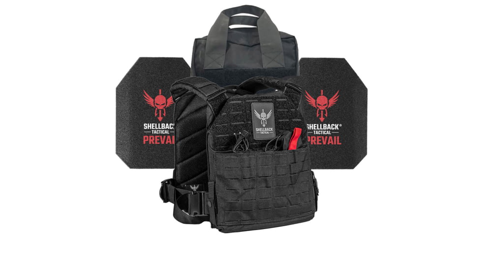 Shellback Tactical Defender 2.0 Level III Steel Plates Armor Kit, Black, One Size, SBT-9040-AR1000-BK