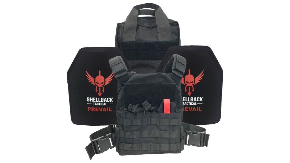 USED Shellback Tactical Defender Active Shooter Armor Kit with Level IV Model 1155 Armor Plates, Black, One Size, NSN N, SBT-ACTSHOOT-AR-BK, EDEMO1