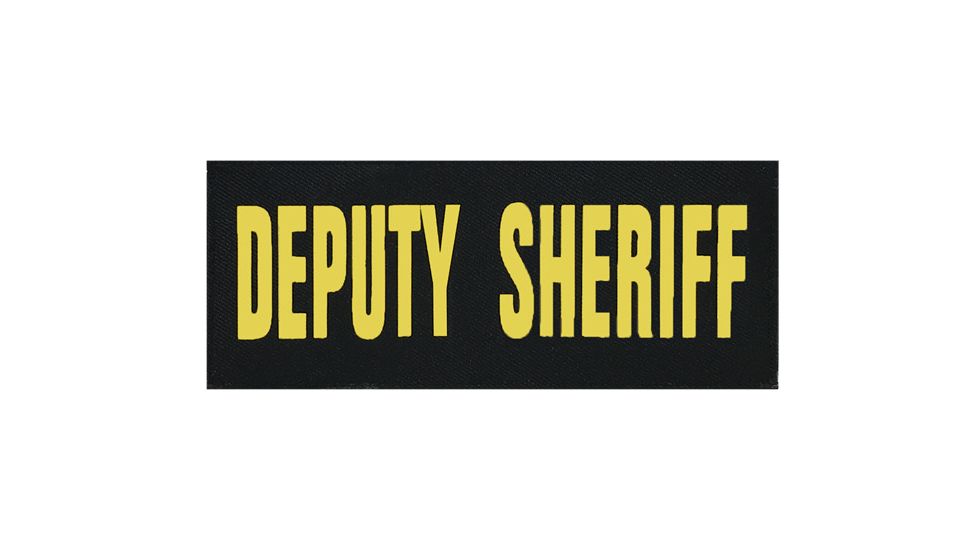 Shellback Tactical Deputy Sheriff ID Placard, Hook Back, 2 x 5in?h, Gold on Black, One Size Fits Most SBT-X213230-DSH-GB