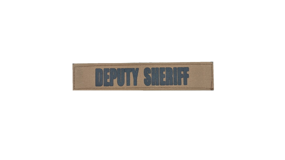 Shellback Tactical ID Placard w/ Hook Back, 1x5in, Deputy Sheriff/Black On Coyote, SBT-X213231A-DSH-BC