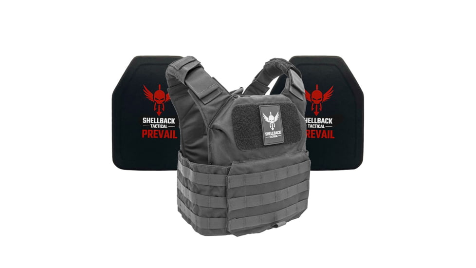 Shellback Tactical Patriot Lightweight Level IV Ceramic Plates Armor Kit, Black, One Size, GSA-PATPC-4SICMH-BK