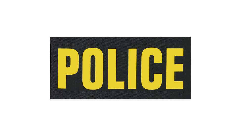 Shellback Tactical Police ID Placard, Hook Back, 2 x 5in?h, Gold on Black, One Size Fits Most SBT-X213230-POL-GB
