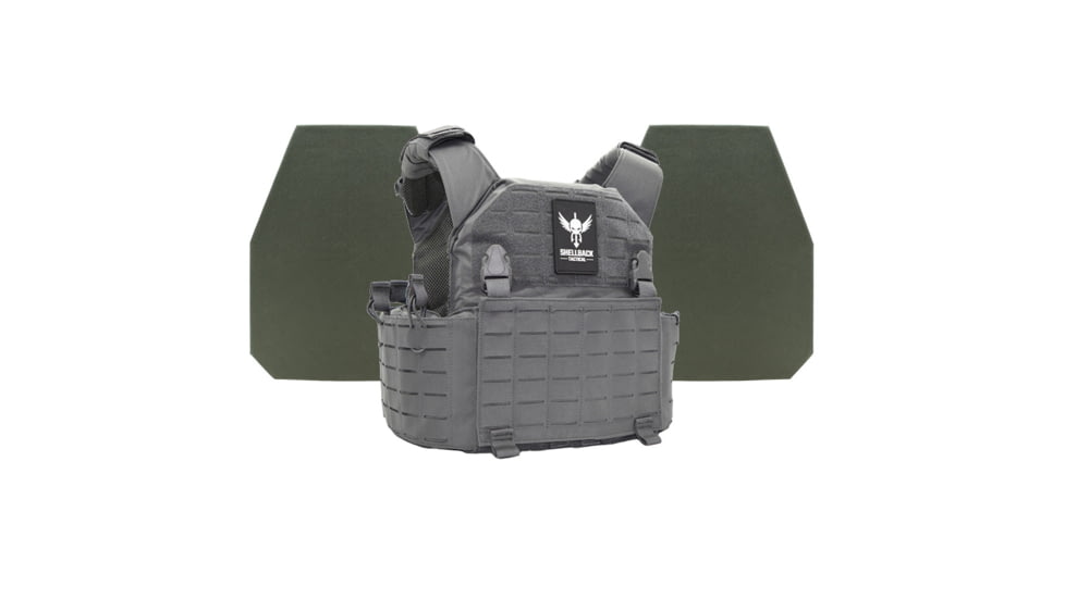 Shellback Tactical Rampage 2.0 Level IV Body Armor Kit with Model L410 Plates, Wolf Grey, One Size, SBT-9031-L410-WG