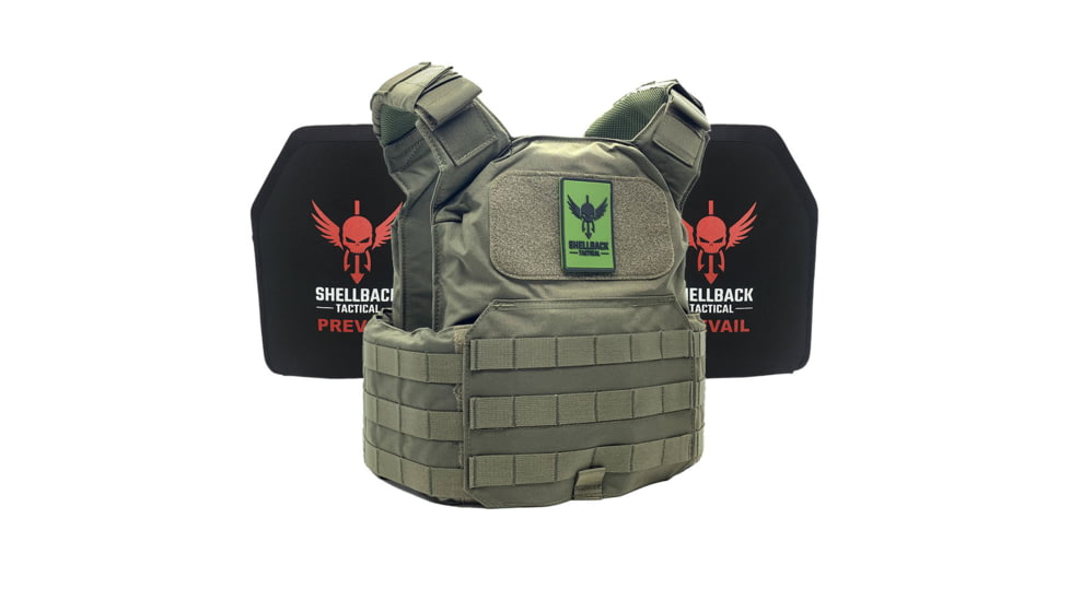 Shellback Tactical Shield Active Shooter Kit with Two Level IV 1155 Plates, Ranger Green, One Size, SBT-9010-1155-RG