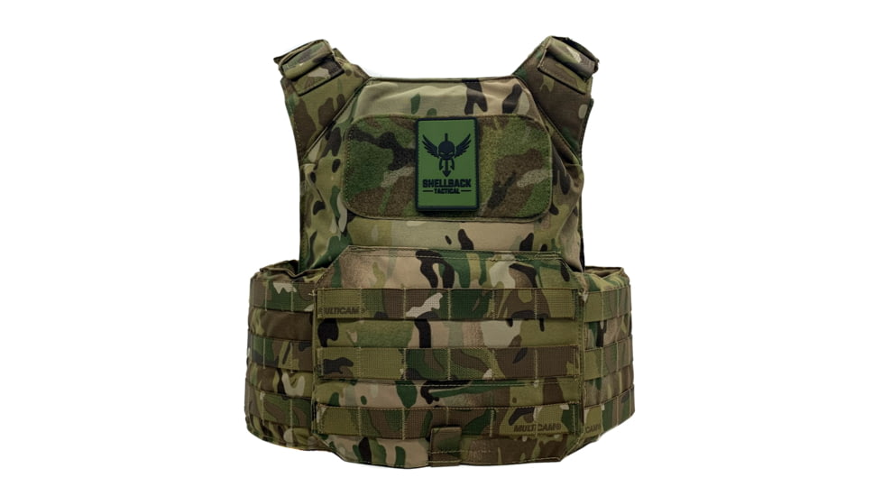 Shellback Tactical Shield Plate Carrier, Shooter and SAPI, Multicam, One Size, SBT-9010-MC
