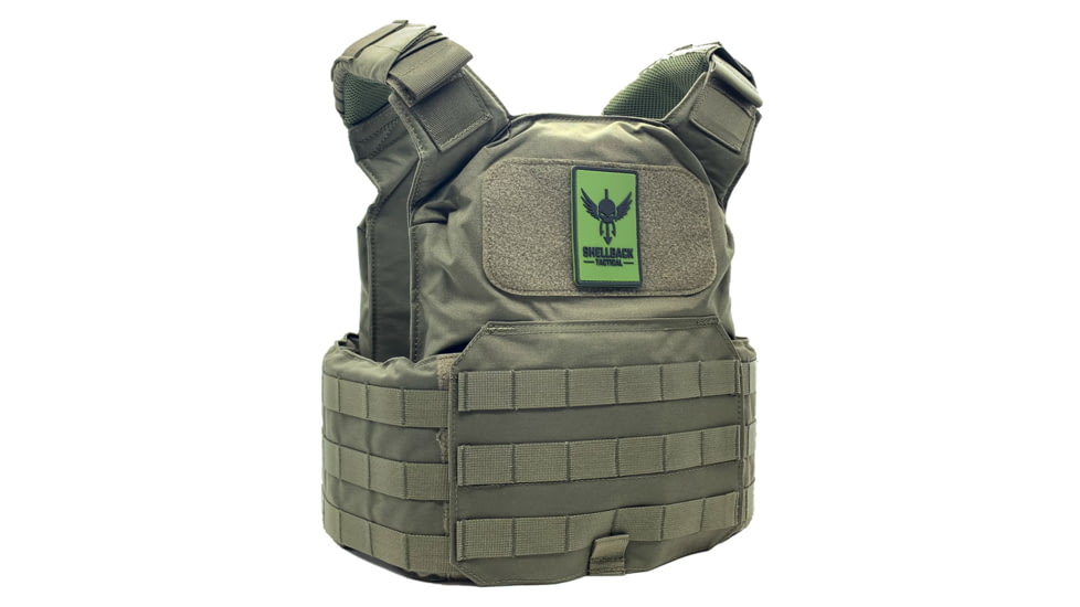 Shellback Tactical Shield Plate Carrier, Shooter and SAPI, Ranger Green, One Size, SBT-9010-RG