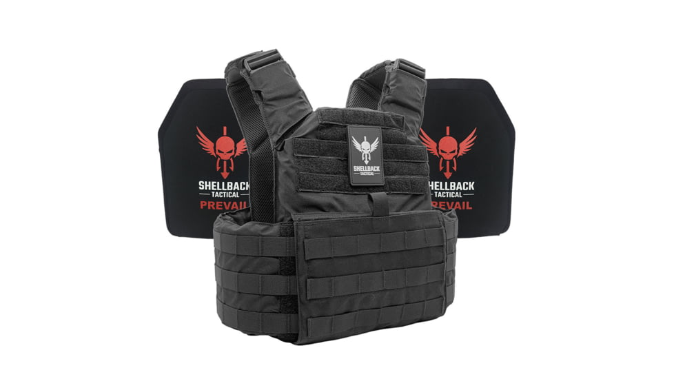 Shellback Tactical Skirmish Active Shooter Kit with Two Level IV 1155 Plates, Black, One Size, SBT-9020-1155-BK