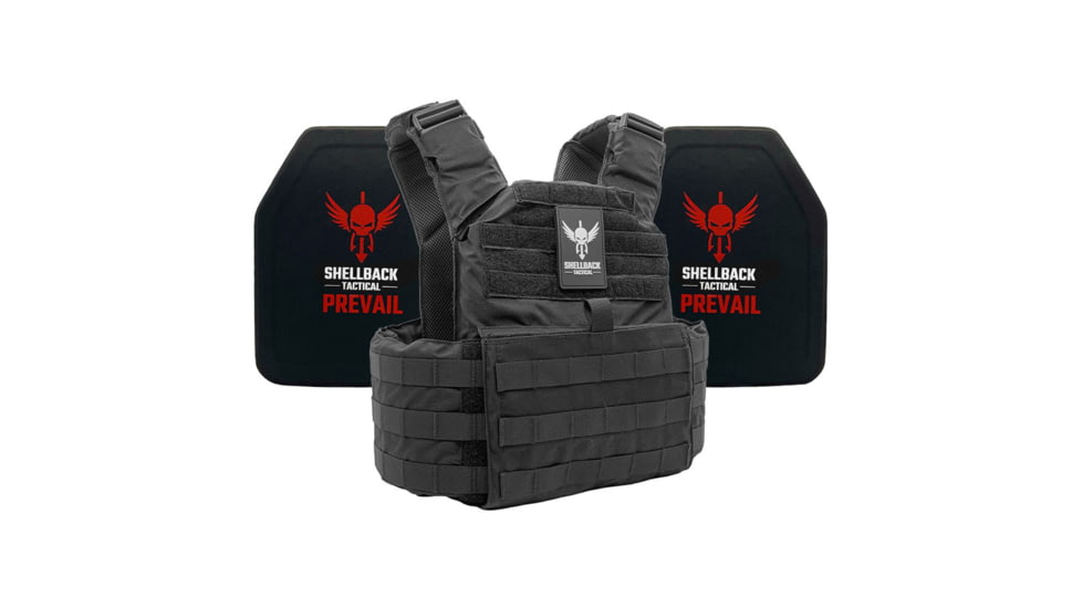 Shellback Tactical Skirmish Lightweight Level IV Ceramic Plates Armor Kit, Black, One Size, SBT-9020-4SICMH-BK