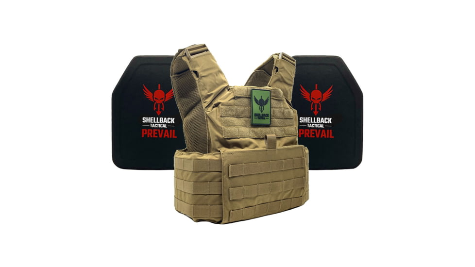 Shellback Tactical Skirmish Lightweight Level IV Ceramic Plates Armor Kit, Coyote, One Size, SBT-9020-4SICMH-CT