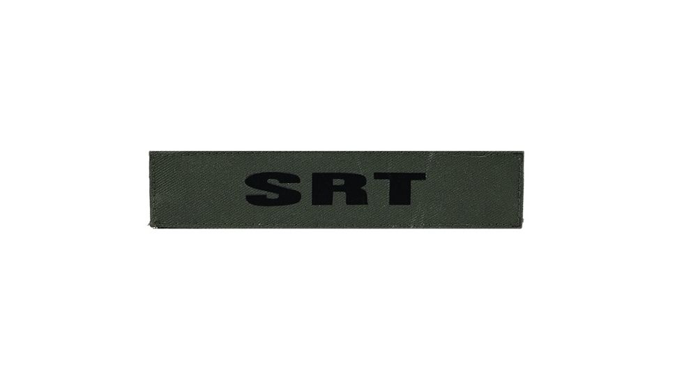 Shellback Tactical SRT ID-Placard, Hook Back, 1 x 5in?h, Black on Olive, One Size Fits Most SBT-X213231A-SRT-BO