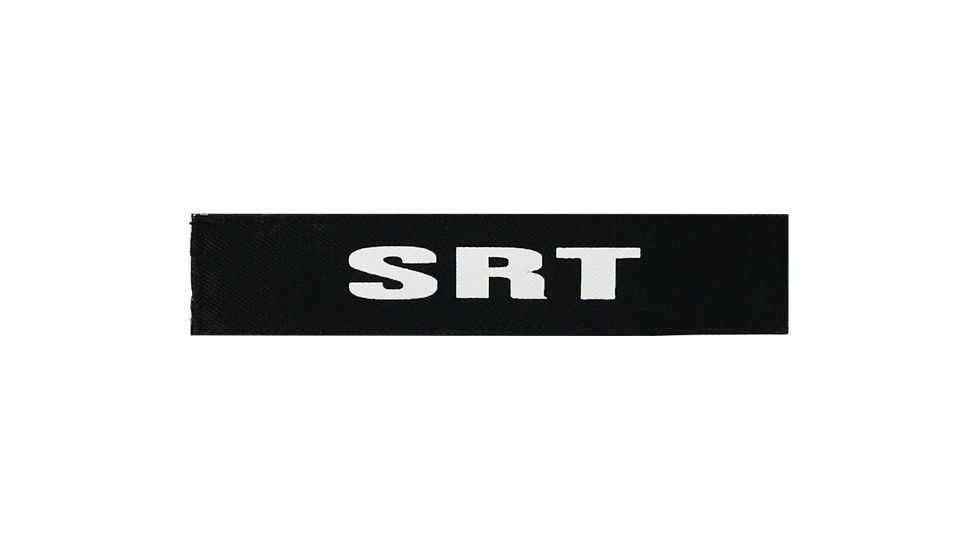 Shellback Tactical SRT ID-Placard, Hook Back, 1 x 5in?h, White on Black, One Size Fits Most SBT-X213231A-SRT-WB