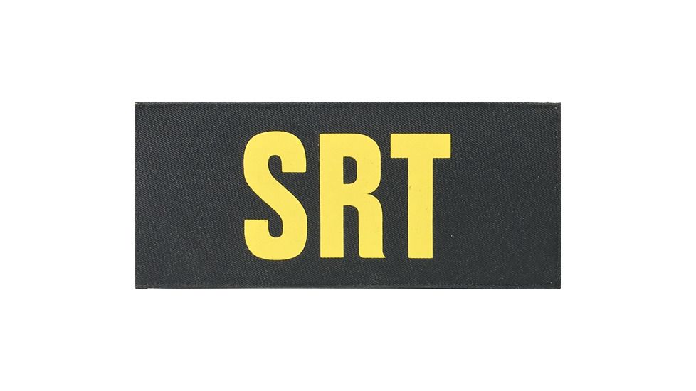 Shellback Tactical SRT ID-Placard, Hook Back, 2 x 5in?h, Gold on Black, One Size Fits Most SBT-X213230-SRT-GB
