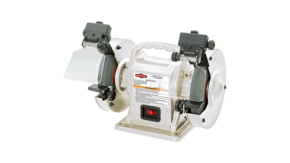 Shop Fox Portable Bench Grinder with LEDs, 6in, W1871