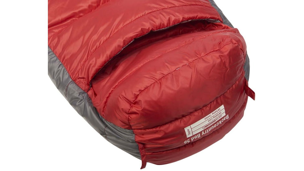 Sierra Designs Backcountry Bed 650F 20 Deg Sleeping Bag, Red, Regular, 70603820R