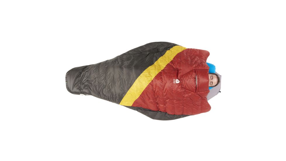 Sierra Designs Nitro Quilt 800F 20 Deg, Red, Yellow, Peat, REG, 80710519R