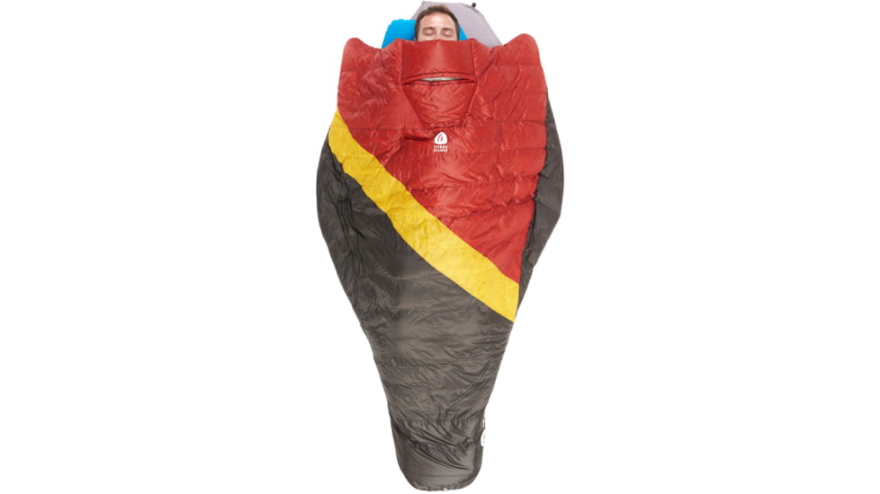 Sierra Designs Nitro Quilt 800F 20 Degrees Sleeping Bags, Red/Yellow/Black, Regular, 80710524R