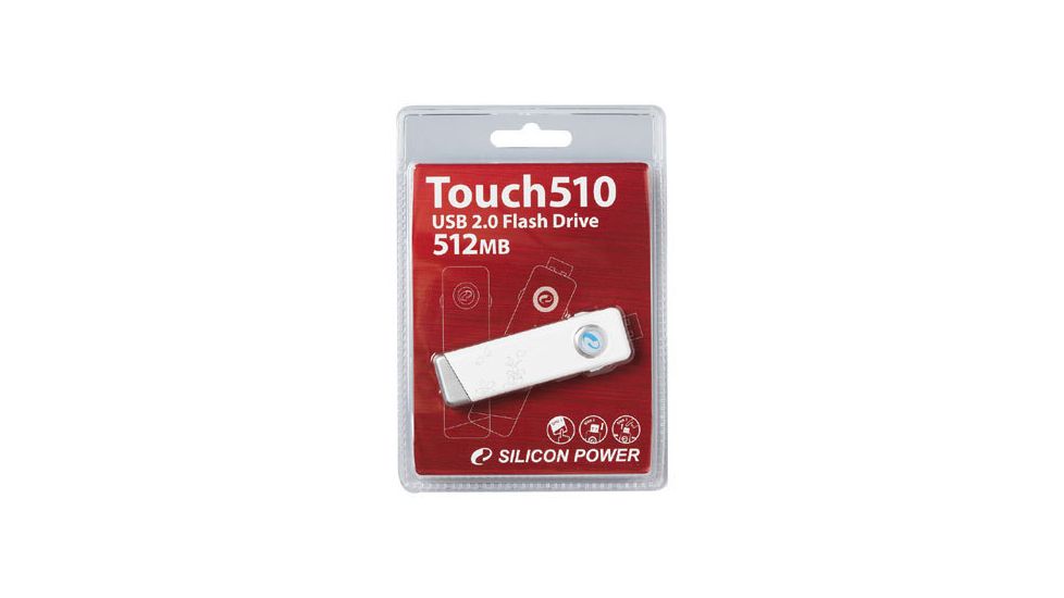Silicon Power TOUCH 510 White USB Flash Drive - 512MB / 1GB / 2GB / 4GB