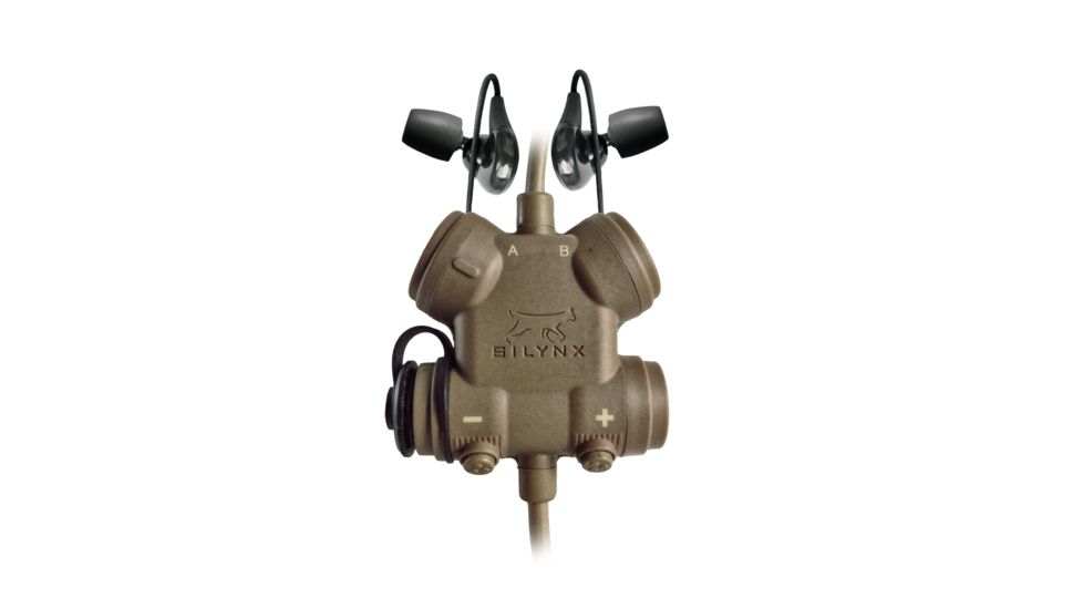 Silynx Clarus XPR Smart Tactical Headset Kit with Fixed In-Ear Headset, Tan, SCXPRFH-D-AA