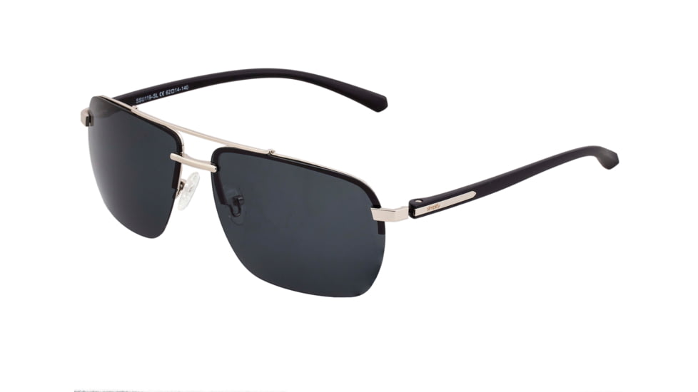 Simplify Lennox Polarized Sunglasses - Unisex, Silver/Black, One Size, SSU119-SL