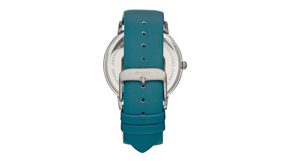 Simplify The 7200 Leather-Band Watch, Teal/Teal, One Size, SIM7205
