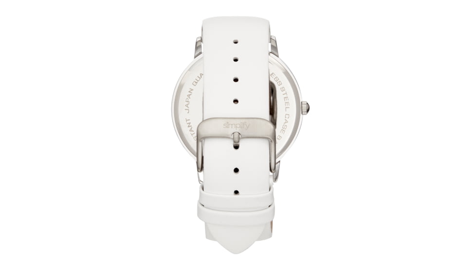 Simplify The 7200 Leather-Band Watch, White/White, One Size, SIM7201