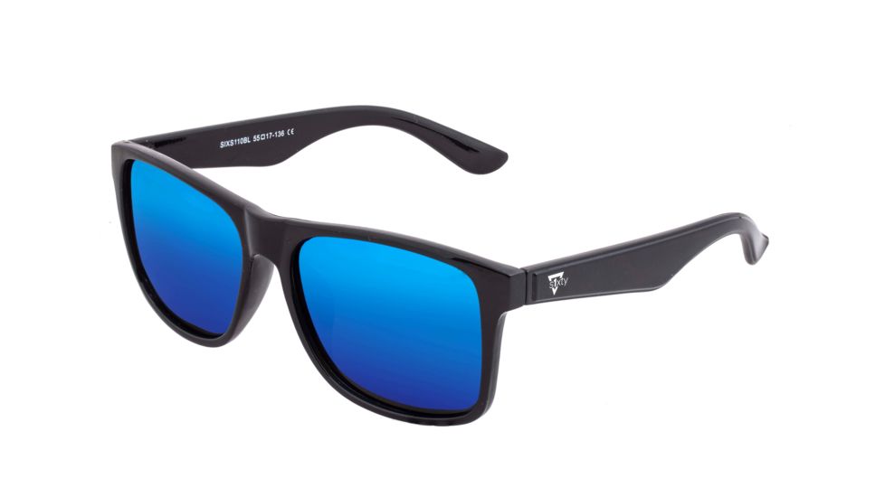 Sixty One Sunglasses Solaro Polarized Sunglasses - Unisex, Black/Blue, One Size, SIXS110BL