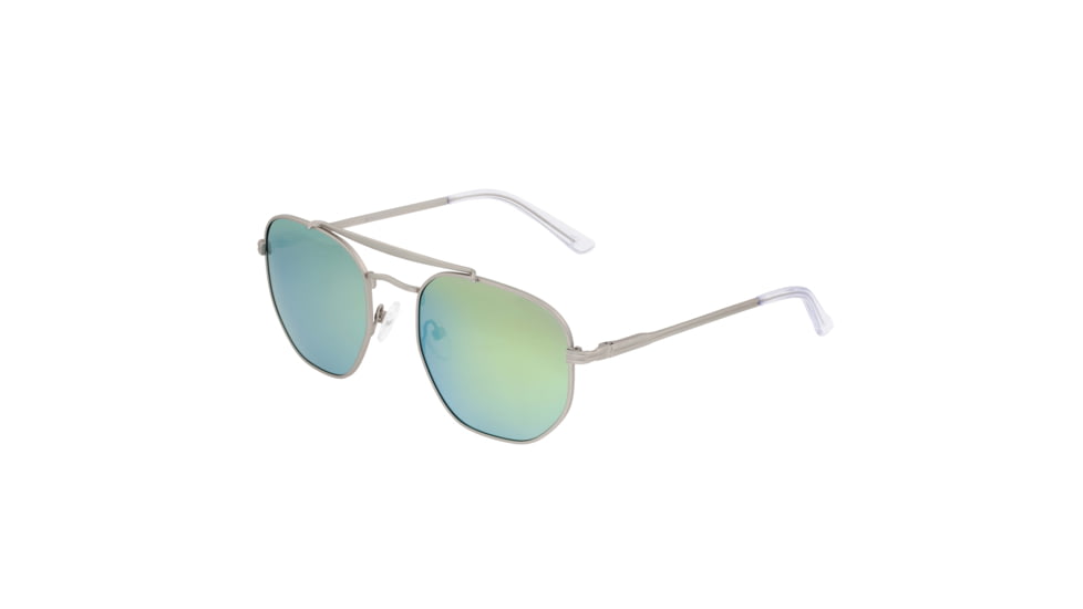 USED Sixty One Sunglasses Stockton Polarized Sunglasses - Unisex, Silver/Yellow-Green, One Size, SIXS103SL, EDEMO1