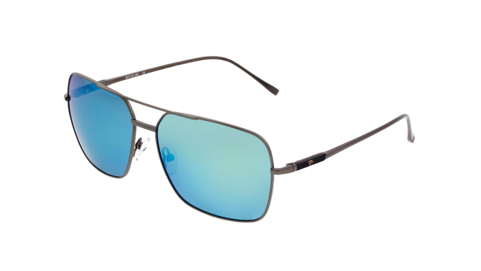 Sixty One Sunglasses Teewah Polarized Sunglasses - Unisex, Gunmetal/Blue-Green, One Size, SIXS105GM