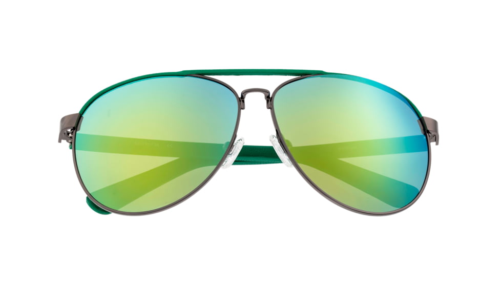 Sixty One Sunglasses Wreck Polarized Sunglasses - Unisex, Gunmetal/Green, One Size, SIXS107GM