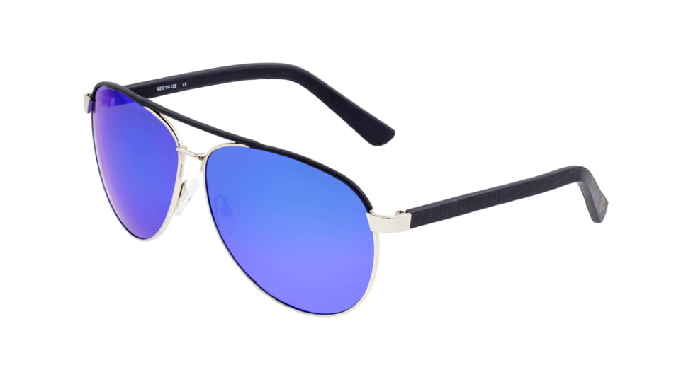 Sixty One Sunglasses Wreck Polarized Sunglasses - Unisex, Silver/Blue, One Size, SIXS107SL