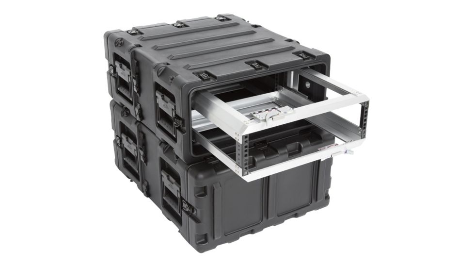 SKB Cases 4U Removable Shock Rack, Rackable Depth 20in, Black, 24in x 19in x 7in 3RR-4U20-22B