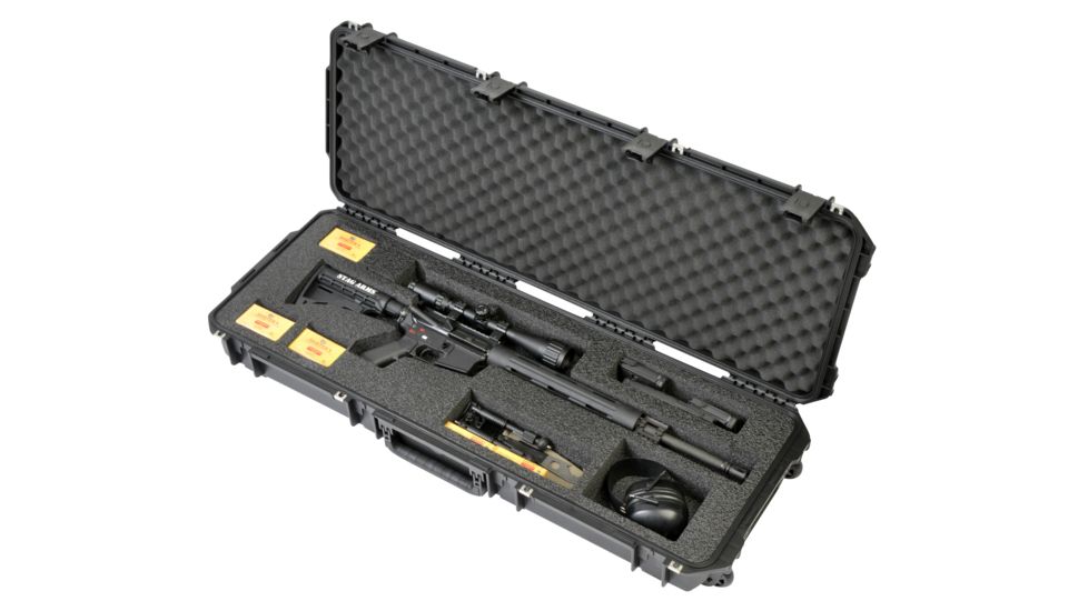 SKB Cases 3I-Series Hard Interior 42 1/2 Inch x 14 1/2 Inch x 5 1/2 Inch Single Rifle Case, Black, Interior 42 1/2 Inch x 14 1/2 Inch x 5 1/2 Inch, SKB3I-4214-AR