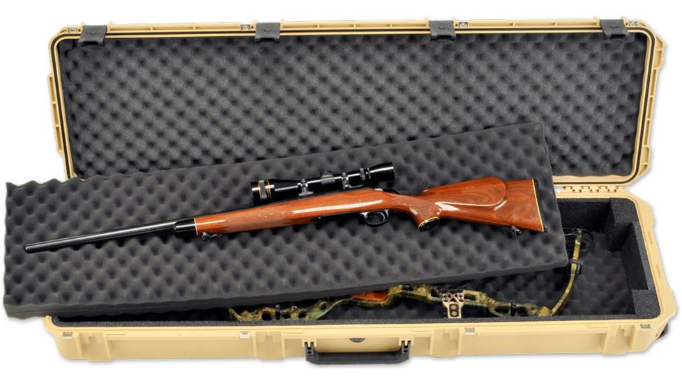 SKB Cases Injection Molded 50.5inx14.5inx6in Bow Rifle Case w/Rigid Foam Dividers, Tan 3i-5014-DB-T