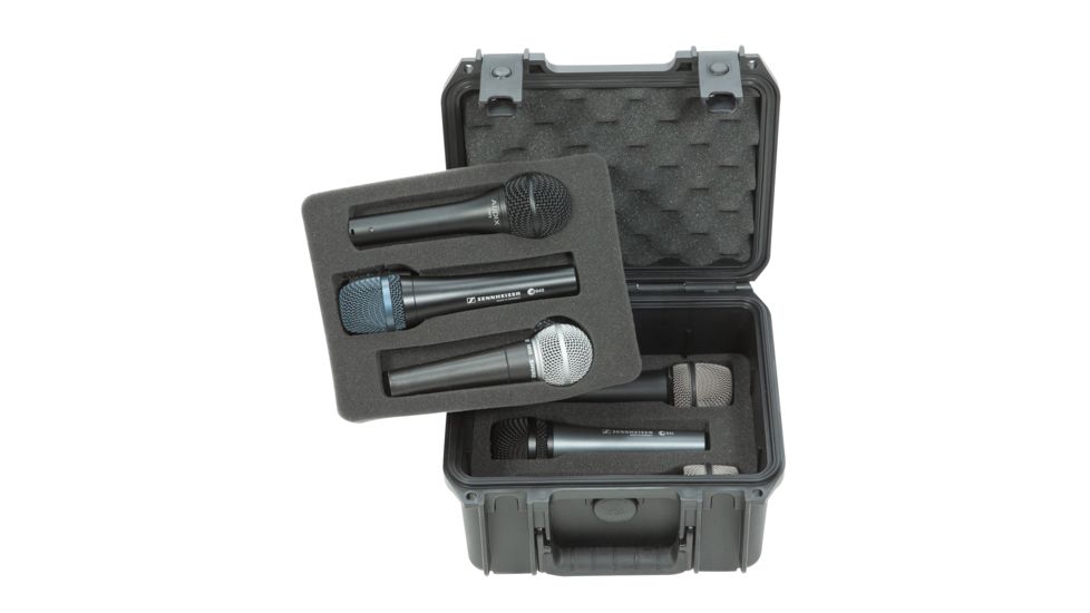SKB Cases Injection Molded Microphone Case, 6 Mics, Black 3I-0907-MC6