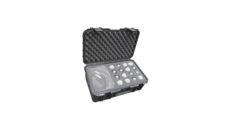SKB Cases Injection Molded Waterproof Sixteen Mic Case, Black, 3I-2011-MC16