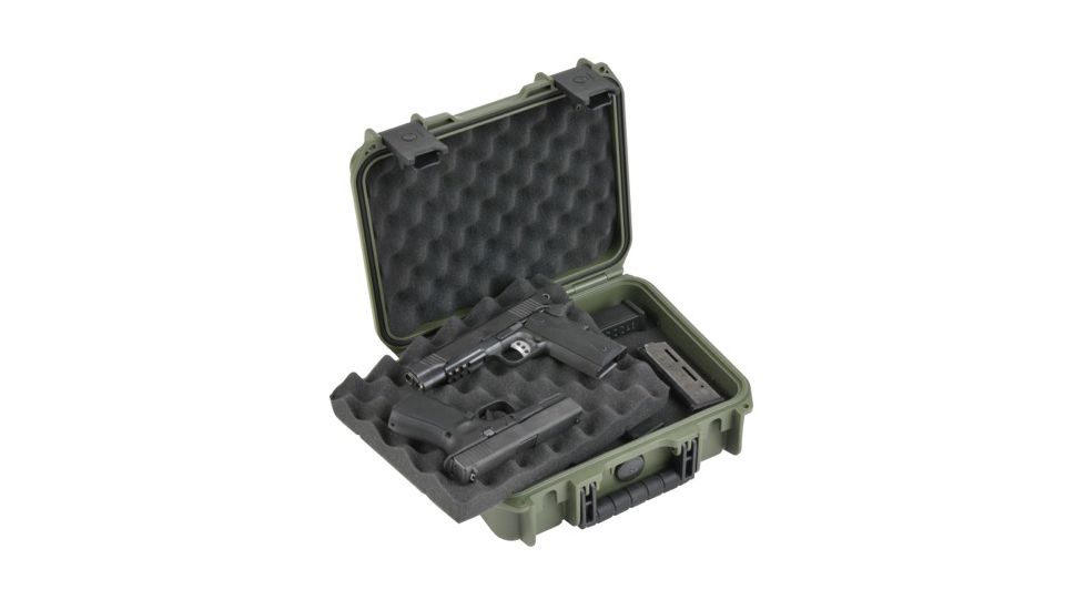 SKB Cases iSeries 1209 Mil-Spec Pistol Case Military Green, 14 x 12 x 6 1/4 3i-1209-4M-L