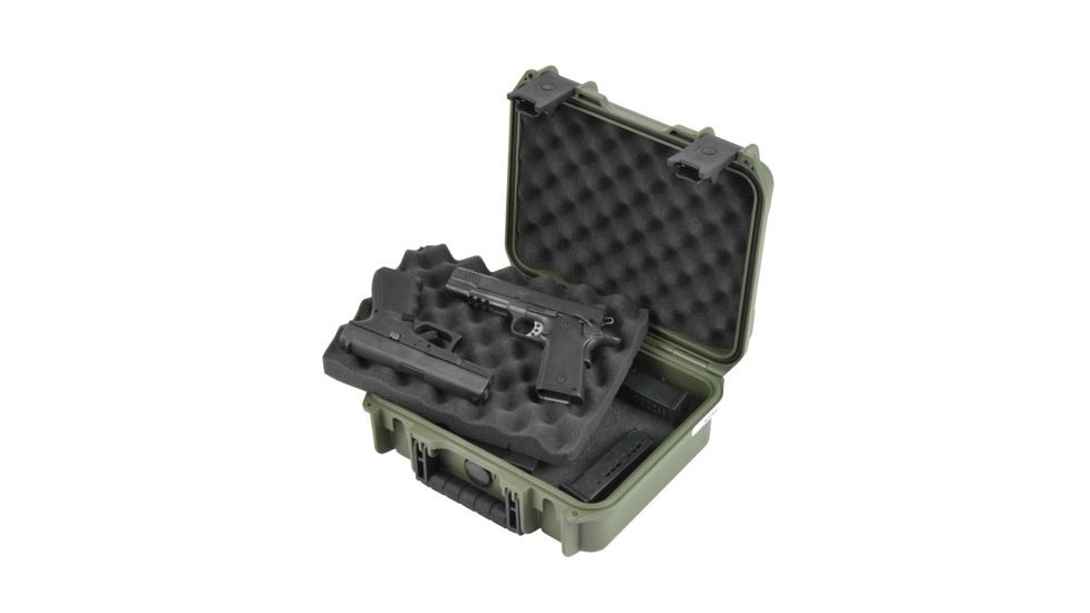 SKB Cases iSeries 1209 Mil-Spec Pistol Case Military Green, 14 x 12 x 6 1/4 3i-1209-4M-L