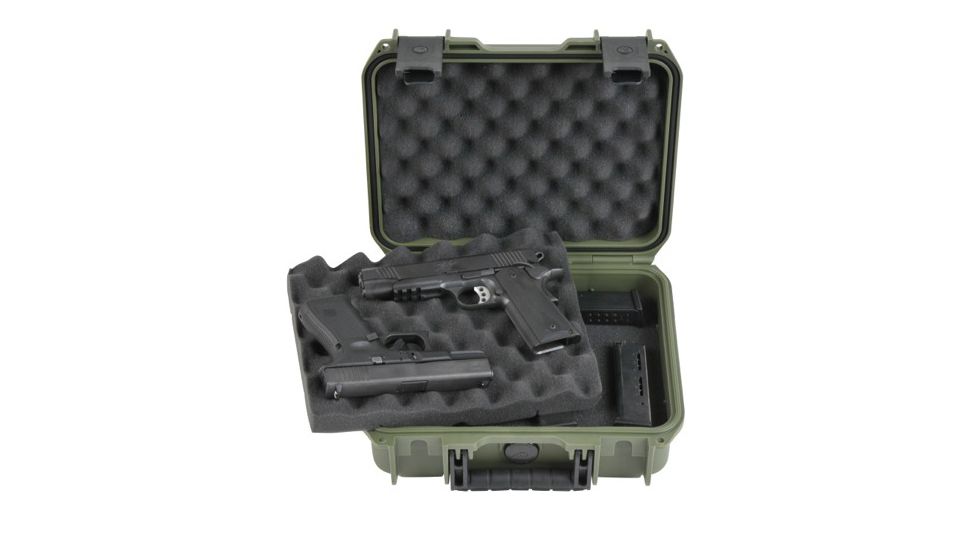 SKB Cases iSeries 1209 Mil-Spec Pistol Case Military Green, 14 x 12 x 6 1/4 3i-1209-4M-L
