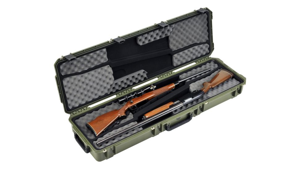 SKB Cases iSeries 5014 Double Rifle Case, Olive Drab, 53 1/8 x 17 1/4 x 7 3i-5014-DR-M