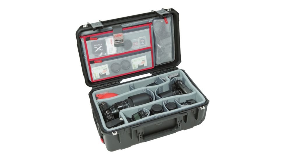 SKB Cases iSeries Case w/Think Tank Designed Photo Dividers and Lid Organizer, Black, 19.5in x 10.5in x 5in 3i-2011-7DL