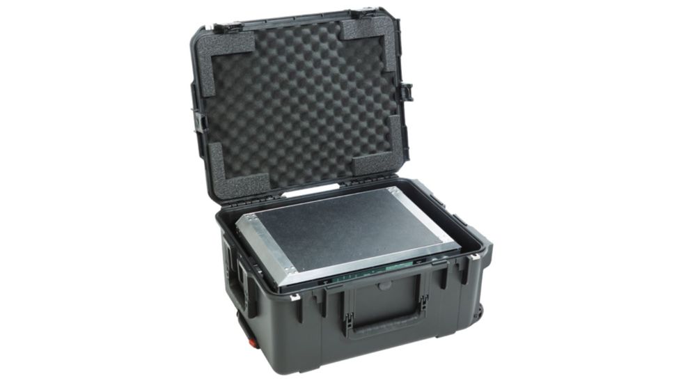 SKB Cases iSeries Case with Removeable 3U Rack Cage, TSA Locking Latches, Wheels, Black 3I-2217M103U